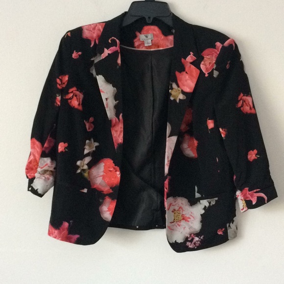 Worthington Jackets & Blazers - Black Floral blazer size Large. Worthington!